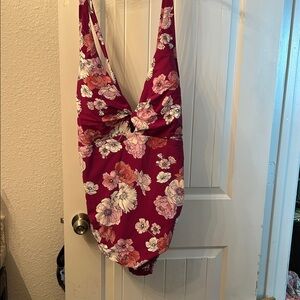 Floral One-Piece Swimsuit - Purple and Pink Cruise, Resort